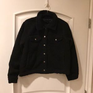 Brave Soul Black heavenly Teddy Short Jacket